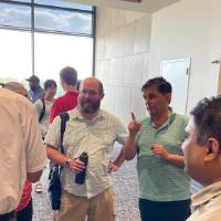 Faculty enjoying ice cream